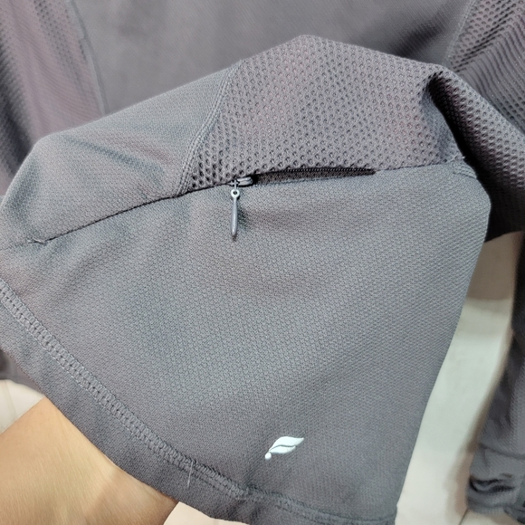 Fabletics Women's Gray Lightweight Running Hoodie Size Large Zip Pocket. - Picture 3 of 8